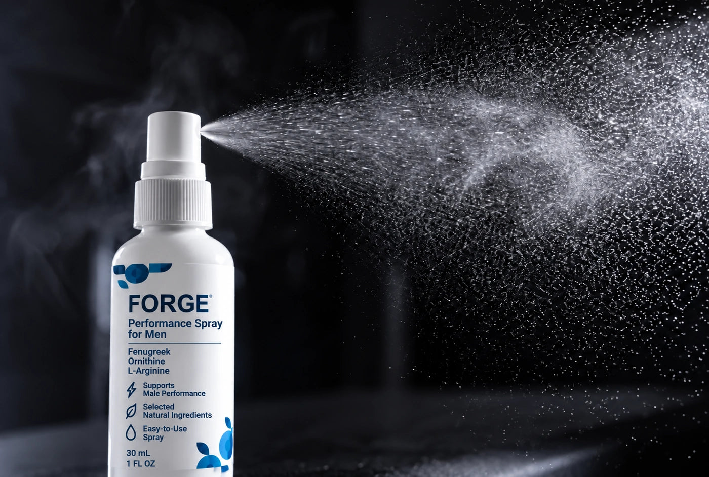 FORGE bottle spraying a fine mist